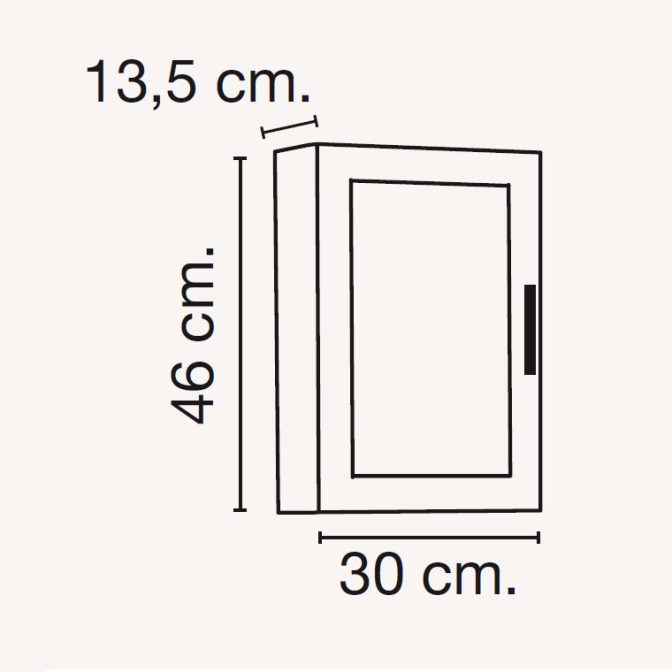 Medidas Mueble Auxiliar de Baño de Colgar Alba