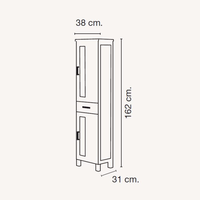 Medidas Mueble Auxiliar Baño de Pie Borgia