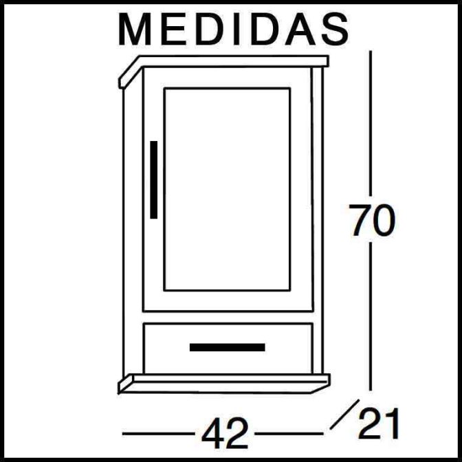 Medidas Mueble Auxiliar Baño de Colgar Cardeñas