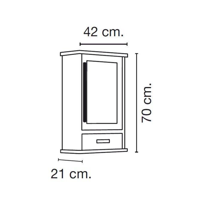 Medidas Mueble Auxiliar Baño de Colgar Laura