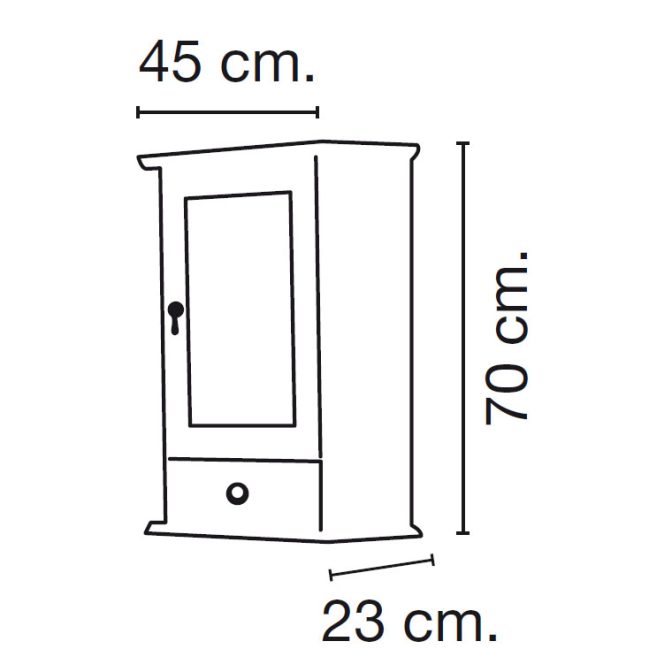 Medidas Mueble Auxiliar Baño de Colgar Lis