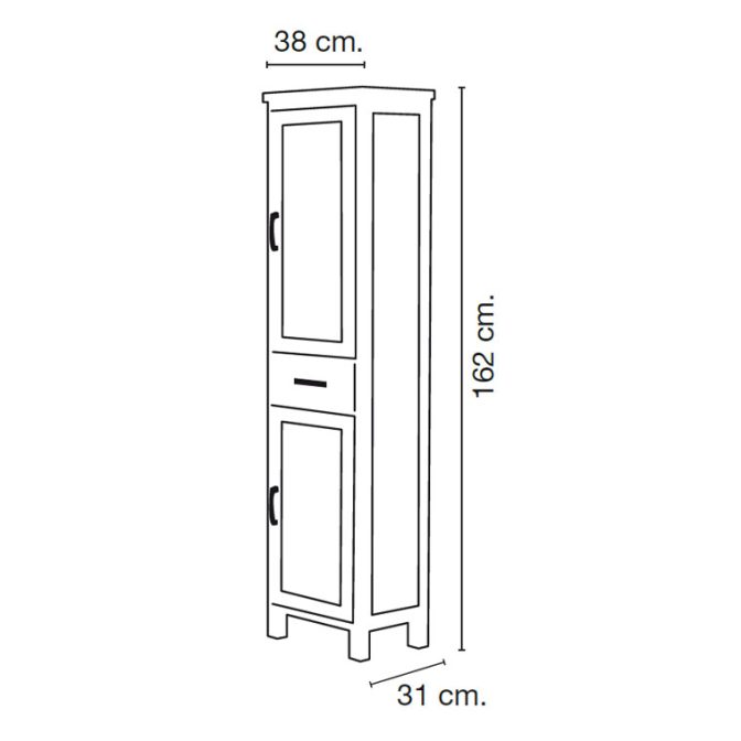 Medidas Mueble Auxiliar Baño de Pie Lucía