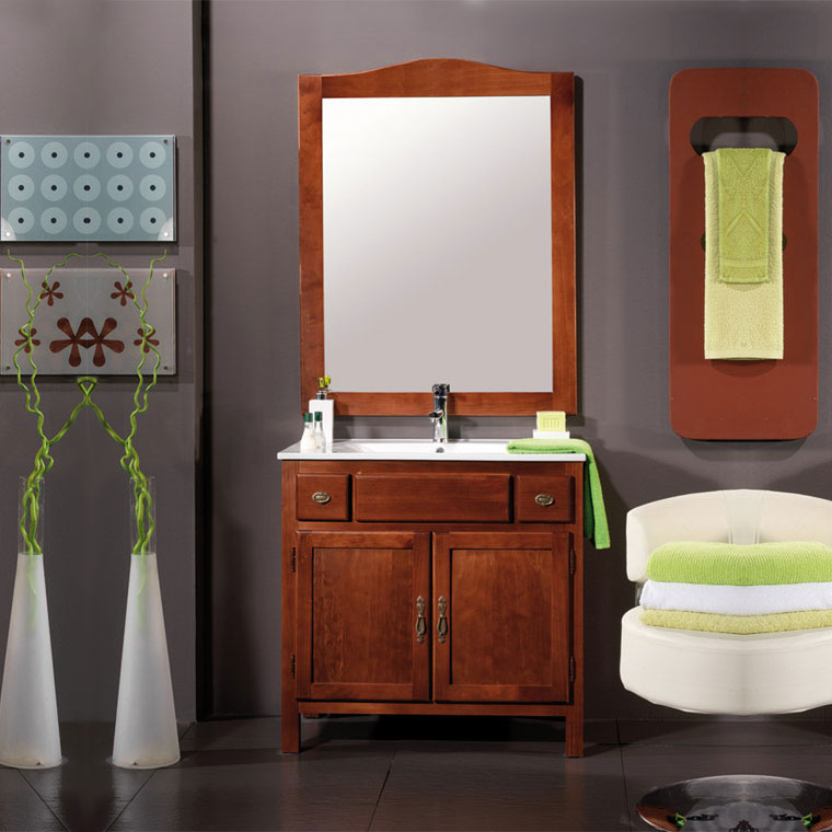 Conjunto de mueble de baño ECO 80x45 (mueble + lavabo + espejo)