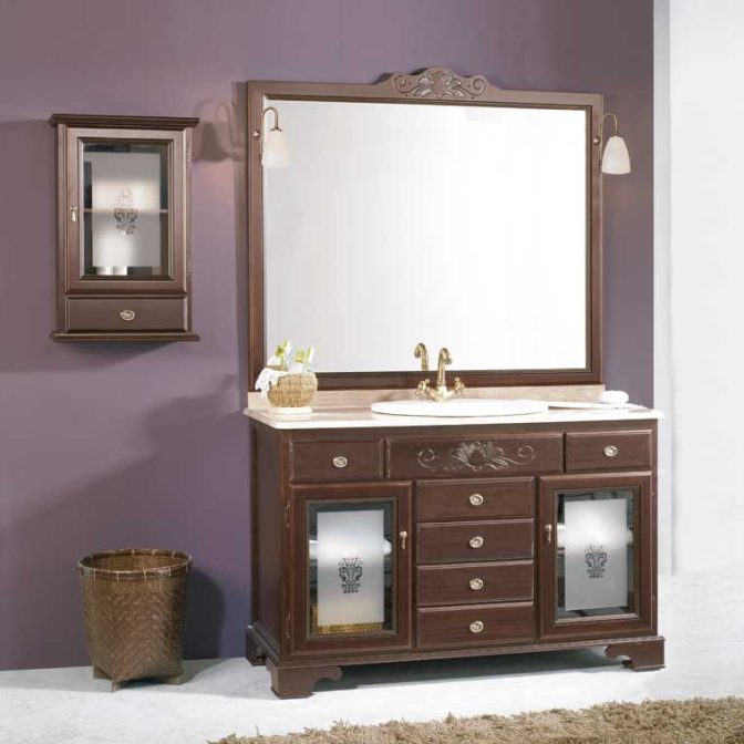 Mueble de Baño Talla 120 cm. Nogal Medio