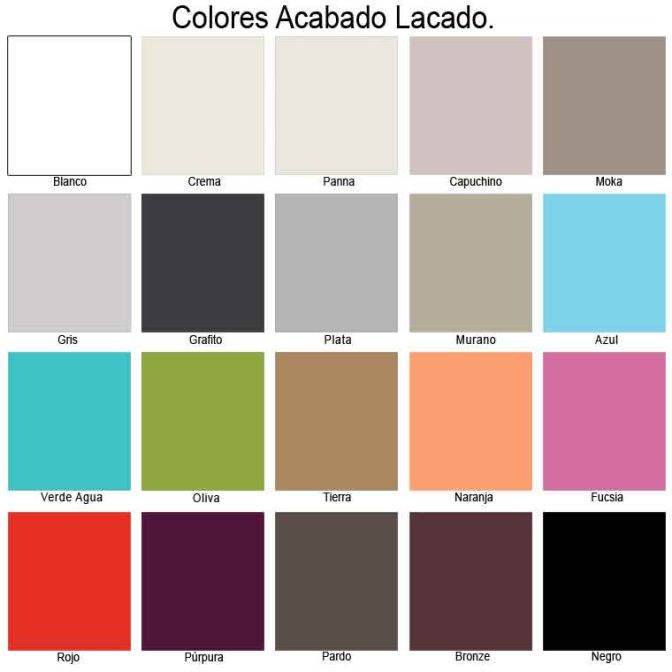 Colores Lacados de Muebles de Baño