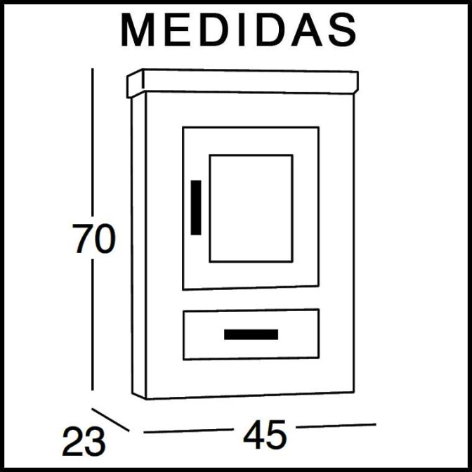 Medidas Mueble Auxiliar Baño de Colgar Nerea