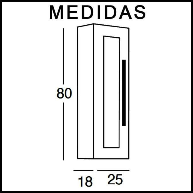 Medidas Mueble Auxiliar Baño de Colgar Paula