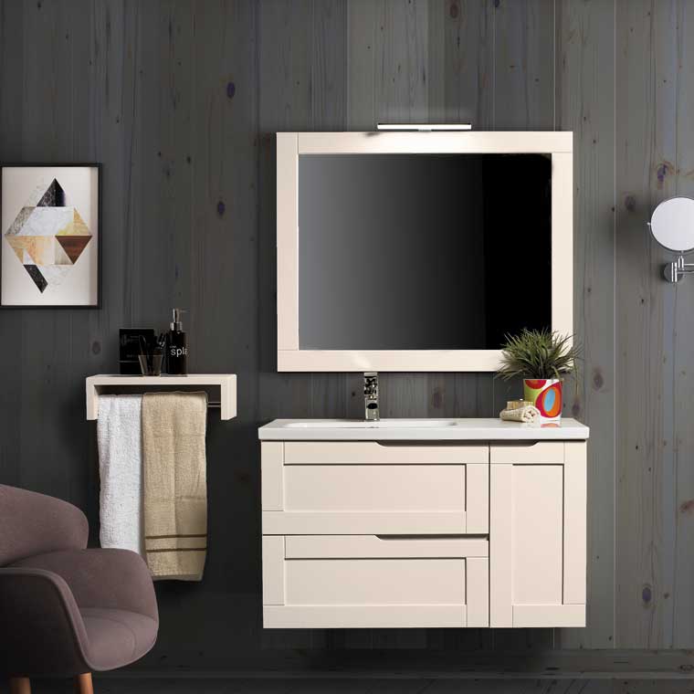 ▷ Mueble de Baño Alba 60 cm. 2 cajones, Mudeba