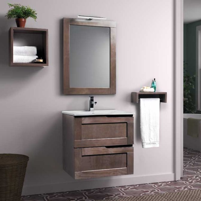 Mueble de Baño Nuevo Alba 60 cm. 2 cajones