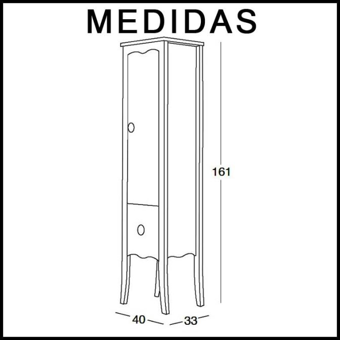 Medidas Mueble Auxiliar Baño de Pie Verónica