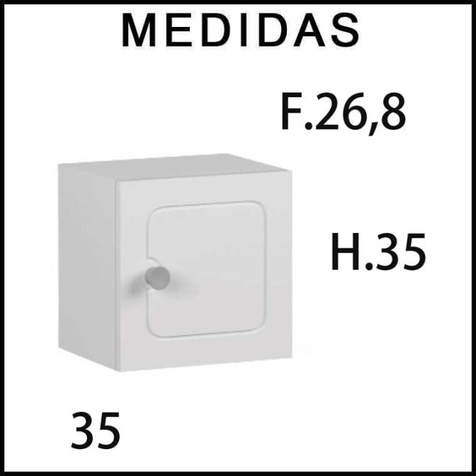 Medidas Mueble Auxiliar Baño de Colgar Dado Dalma