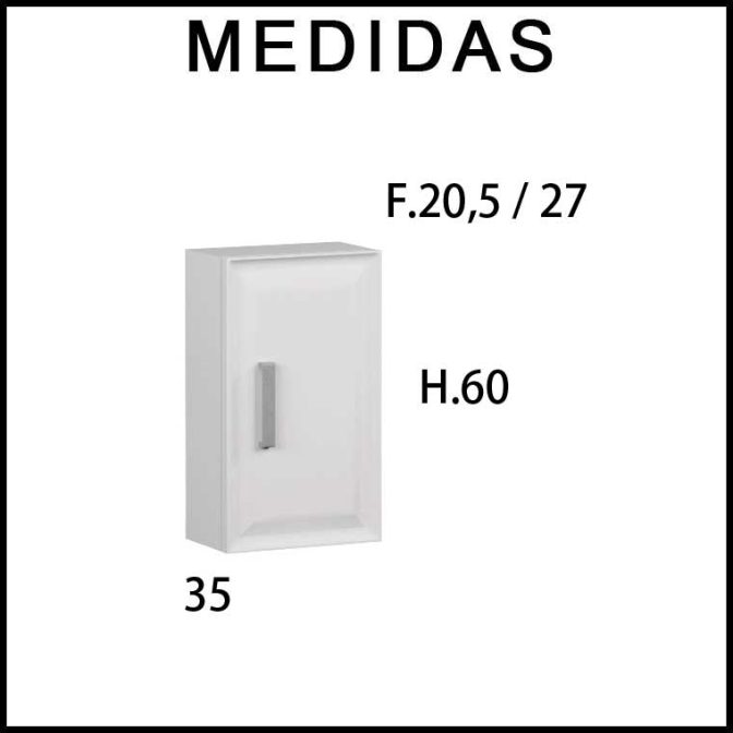 Medidas Mueble Armario Auxiliar Baño Colgar Alda