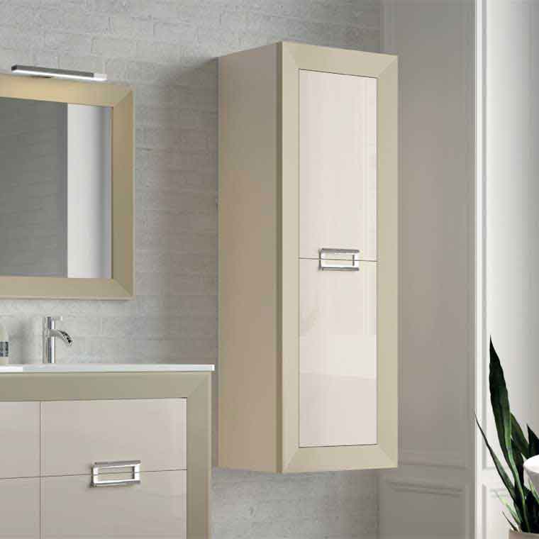 Mueble Auxiliar Baño Blanco Brillo