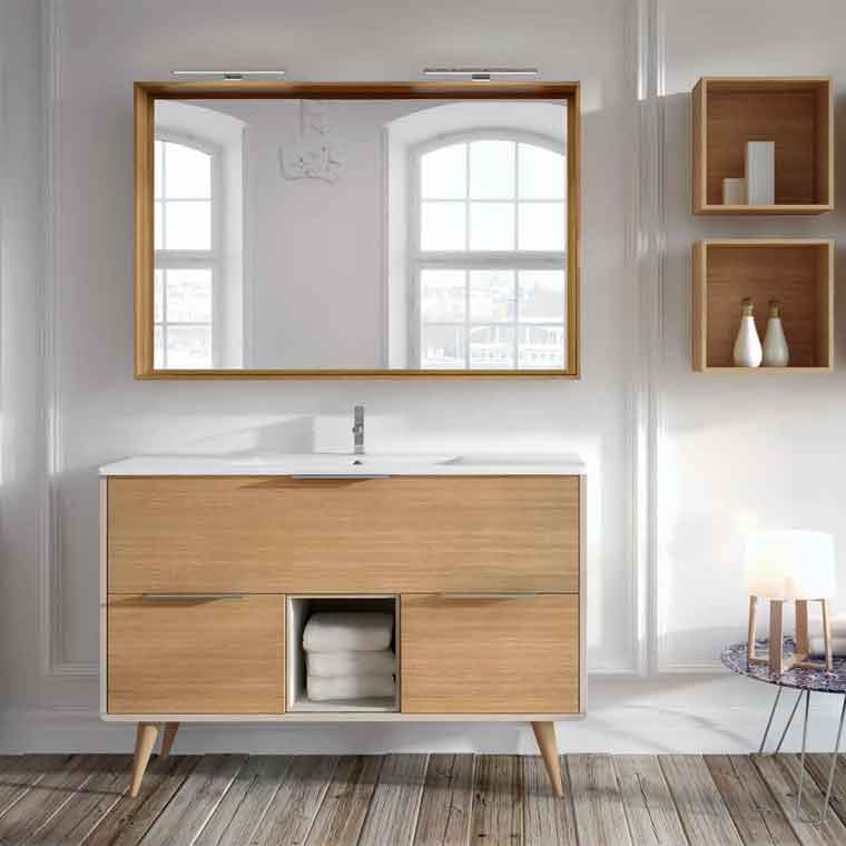 ▷ Mueble de Baño Vintage Vintass 100 cm. 3 cajones y caja baja