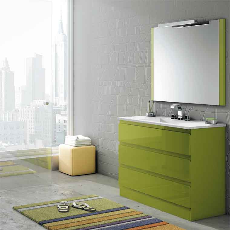 MUEBLE DE BAÑO FONDO REDUCIDO AQUA 3C CON PATAS. CAMPOARAS.