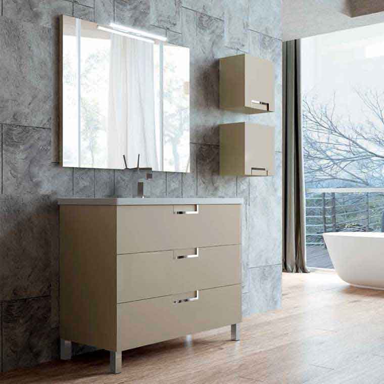 ▷ Mueble de Baño Neos 100 cm. 3 Cajones, Fondo 40 cm., ENVÍO GRATIS