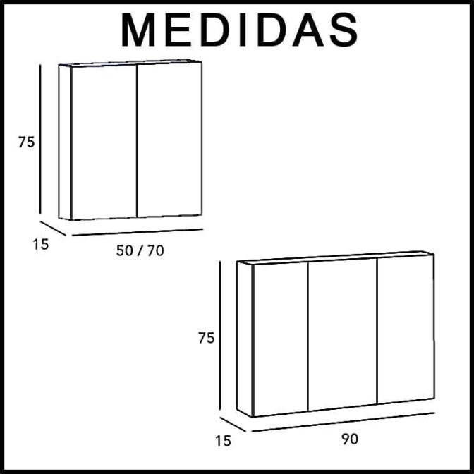 Medidas Mueble de Baño Camerino