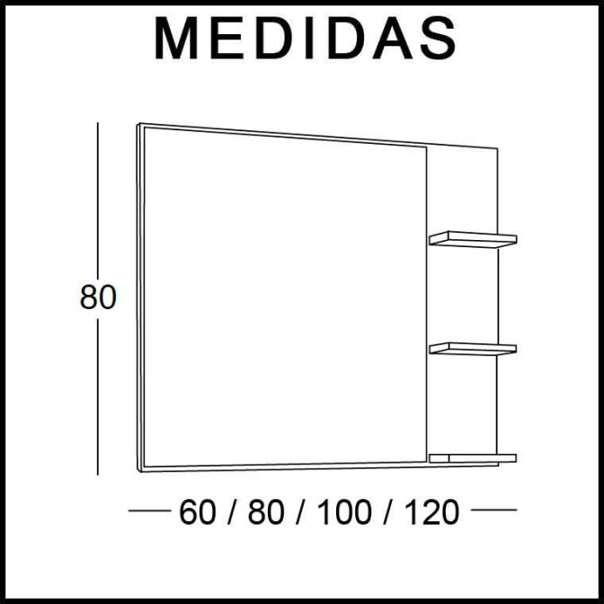 Medidas Espejos de Baño Sheila