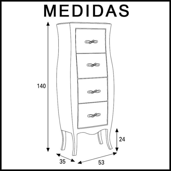 Medidas Vitrina de pie de Verrochio