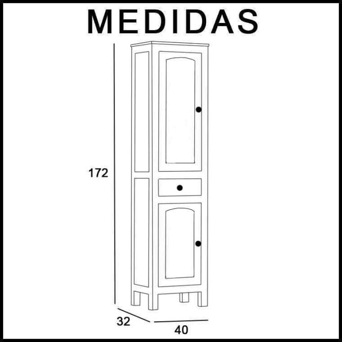 Medidas Columna de pie Zuri