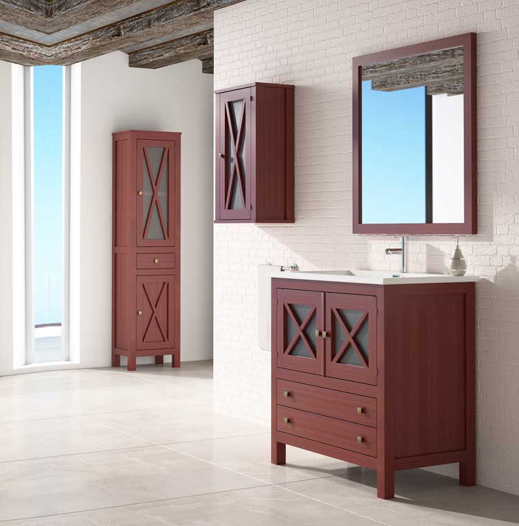 ▷ Mueble de Baño Clásic 80 cm. con Visillos, Mudeba