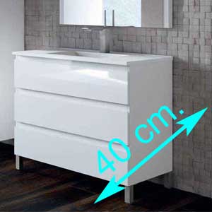 Muebles de baño fondo 40 cm.