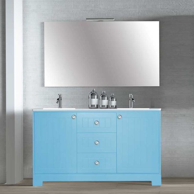 Mueble de Baño Shakira 140 cm. Azul Claro