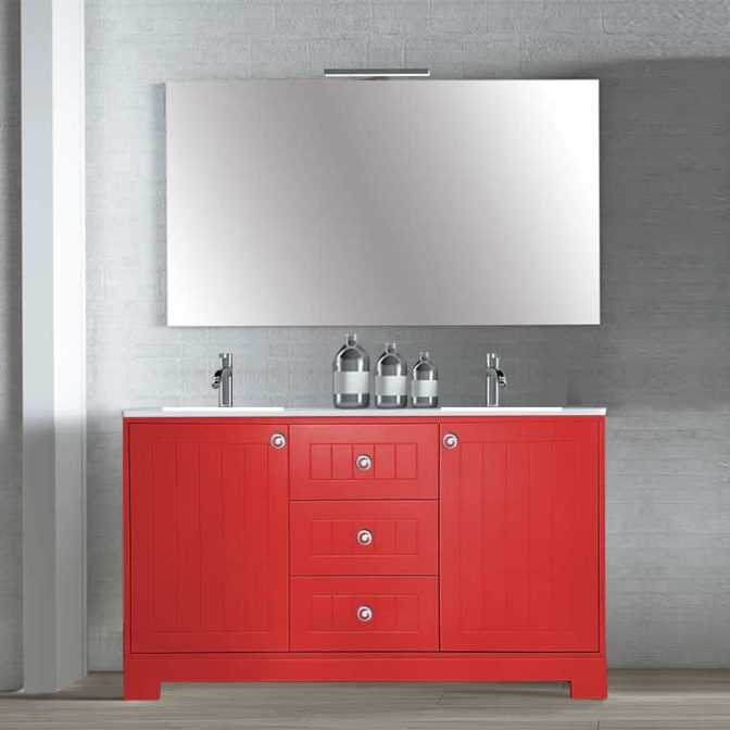 Mueble de Baño Shakira 140 cm. Rojo