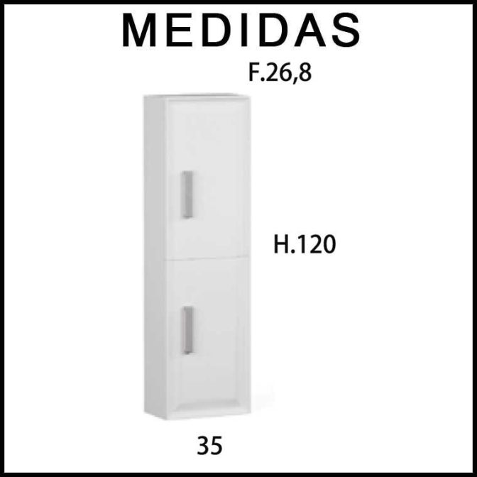 Medidas Mueble Auxiliar Baño Suspendido Artic