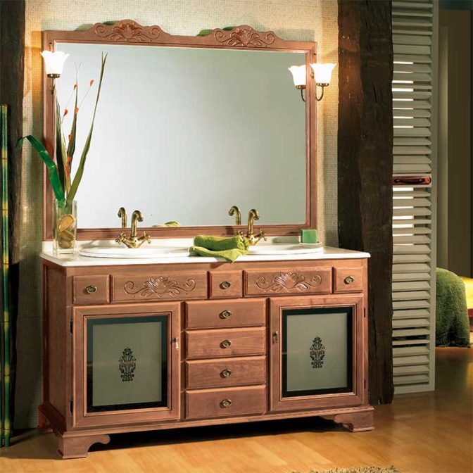 Mueble de Baño Talla 140 cm. en Miel