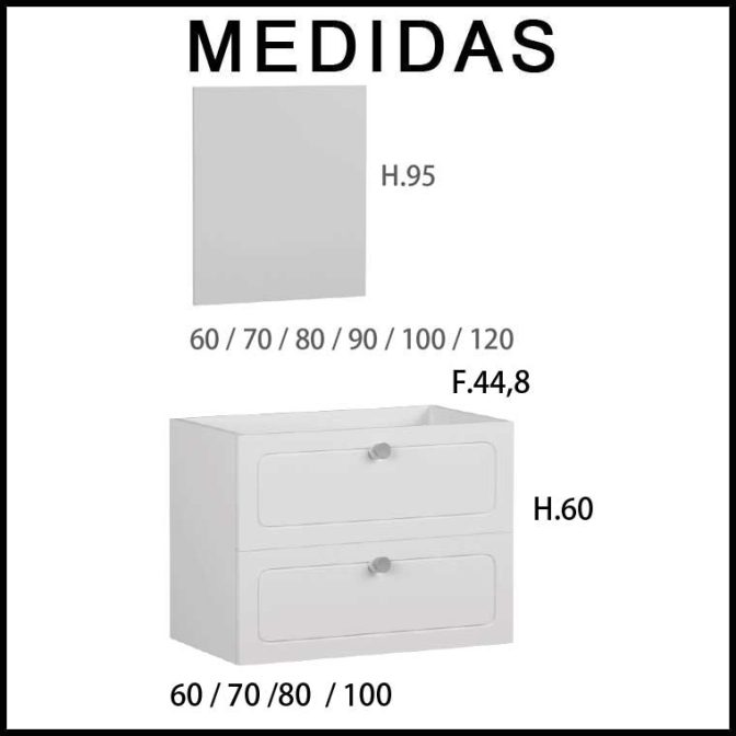 Medidas Muebles de Baño Dalma