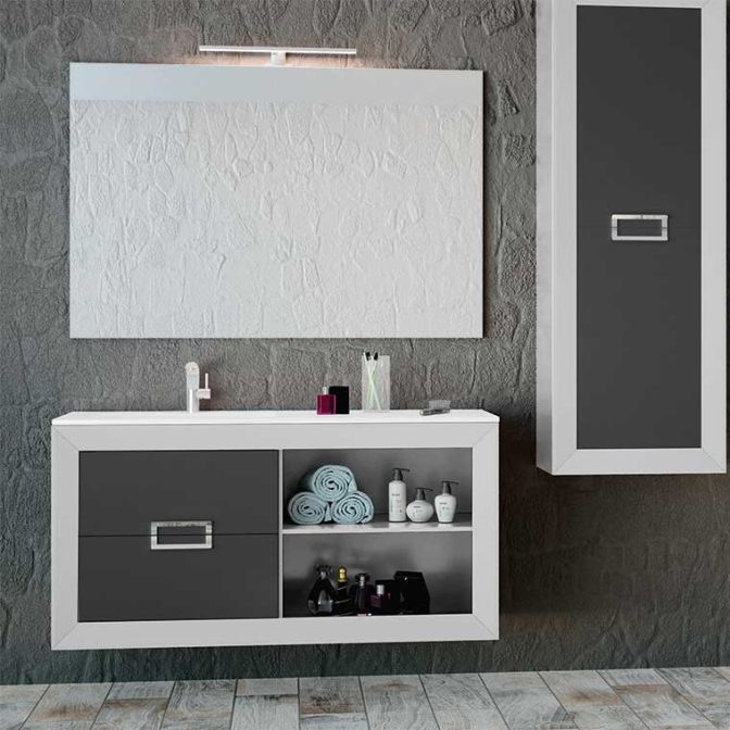 Muebles de Baño L-Gant 100 cm. 2 cajones más hueco con balda