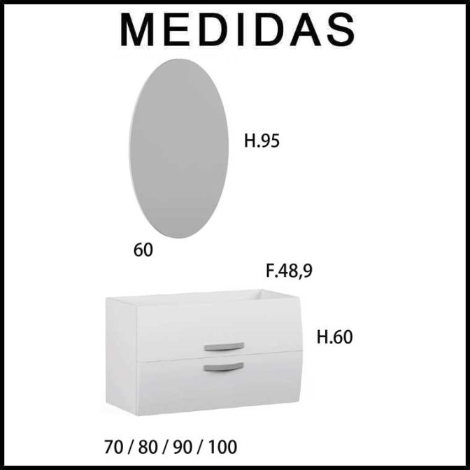 Medidas Muebles de Baño Murano