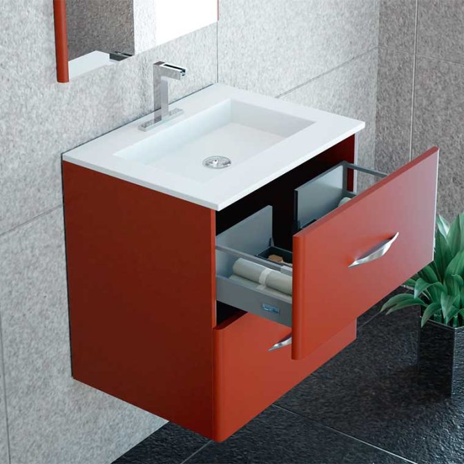 Detalle Mueble de Baño Tecia 2 cajones