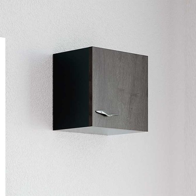 Mueble Auxiliar Baño Colgar Dado Piccolo en Negro