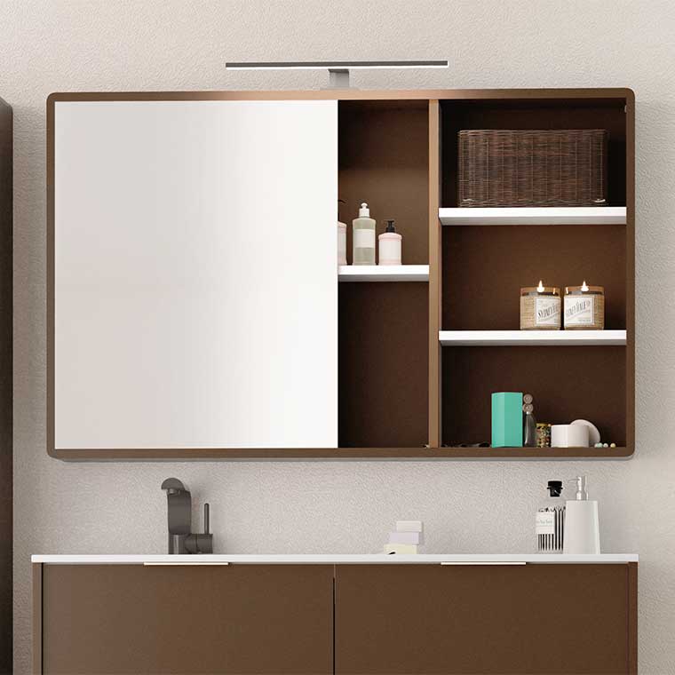 Espejo Camerino de Baño Milán Madera Puerta Corredera