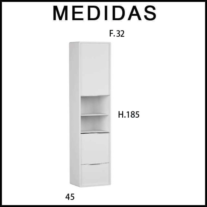 Medidas Mueble Auxiliar de Baño Columna de pie Vintass