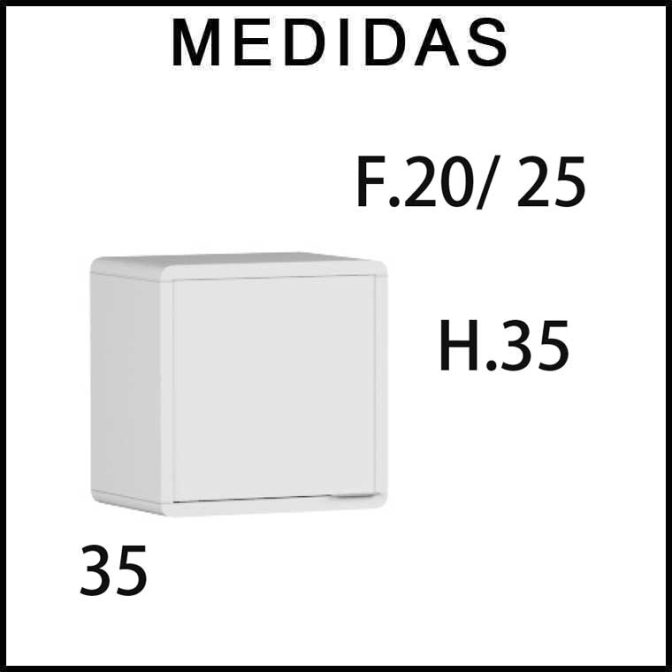 Medidas Mueble Auxiliar de Baño de Colgar Dado Vintass