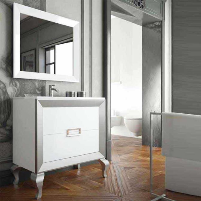 Mueble de Baño L-Gant 2 Cajones con patas, tirador L-Gant