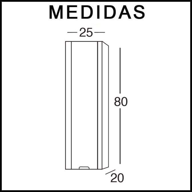 Medidas Mueble Auxiliar Baño de Colgar Alicia