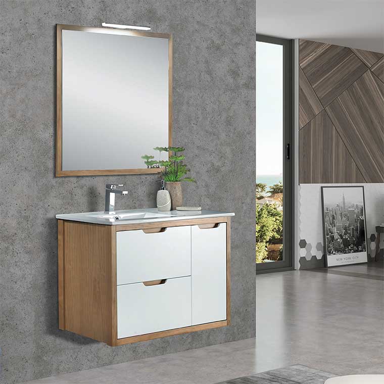 Mueble con Lavabo sobre encimera 1 cajón 4 piezas