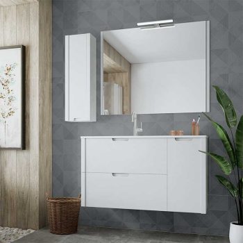 Mueble de baño Dalma con dos cajones y patas isabelinas.