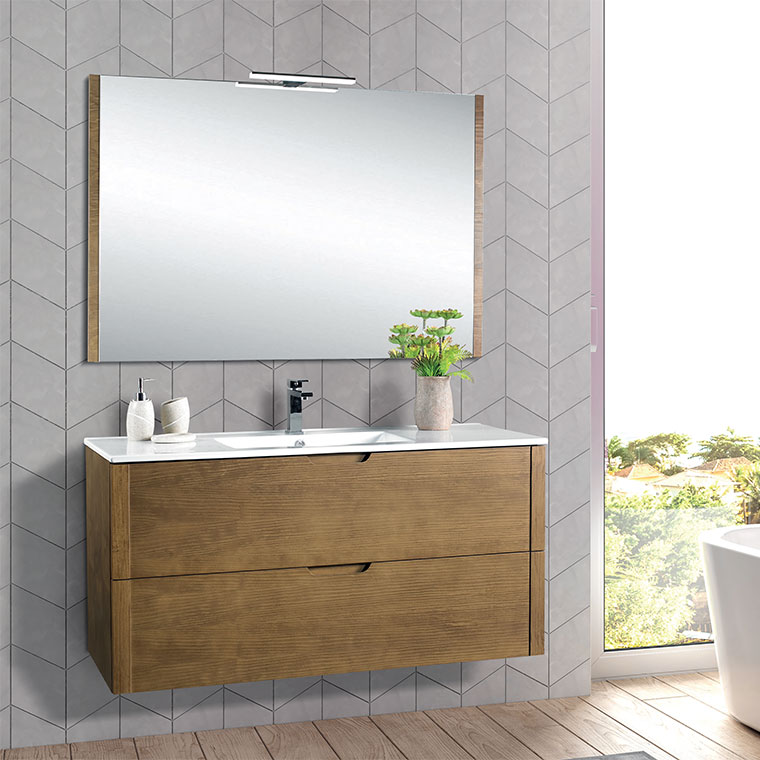 ▷ Mueble de Baño Alicia 120 cm. 2 cajones, Mudeba