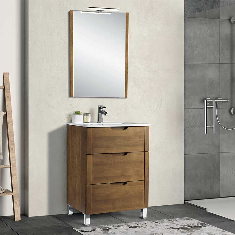 ▷ Mueble Auxiliar de Baño Columna Suspendida Alicia