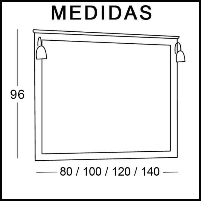 Medidas Espejos de Baño Clásic