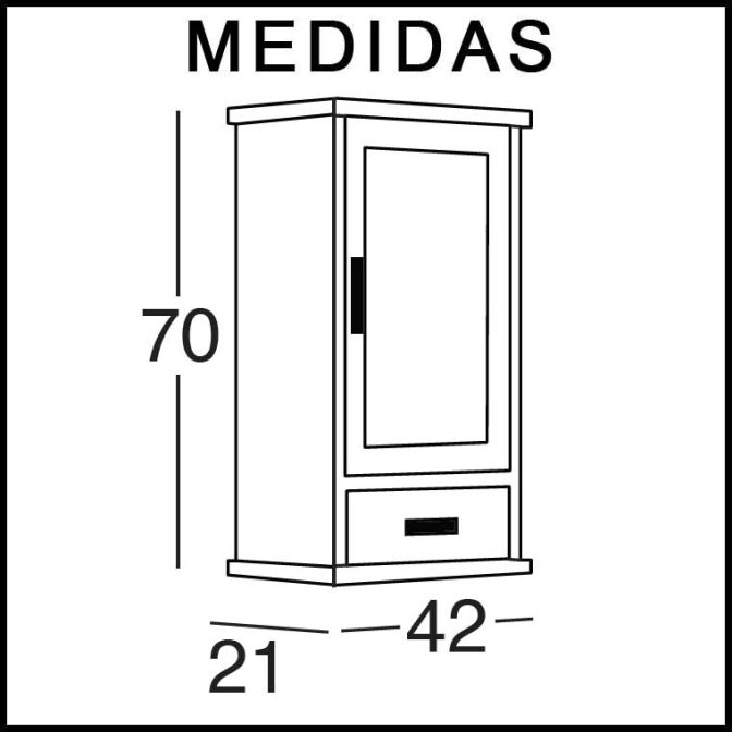 Medidas Mueble Auxiliar Baño de Colgar Beas