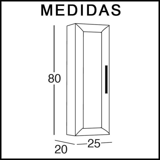 Medidas Mueble Auxiliar Baño de Colgar René