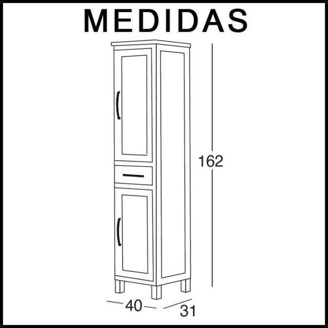 Medidas Mueble Auxiliar Baño de Pie Beas