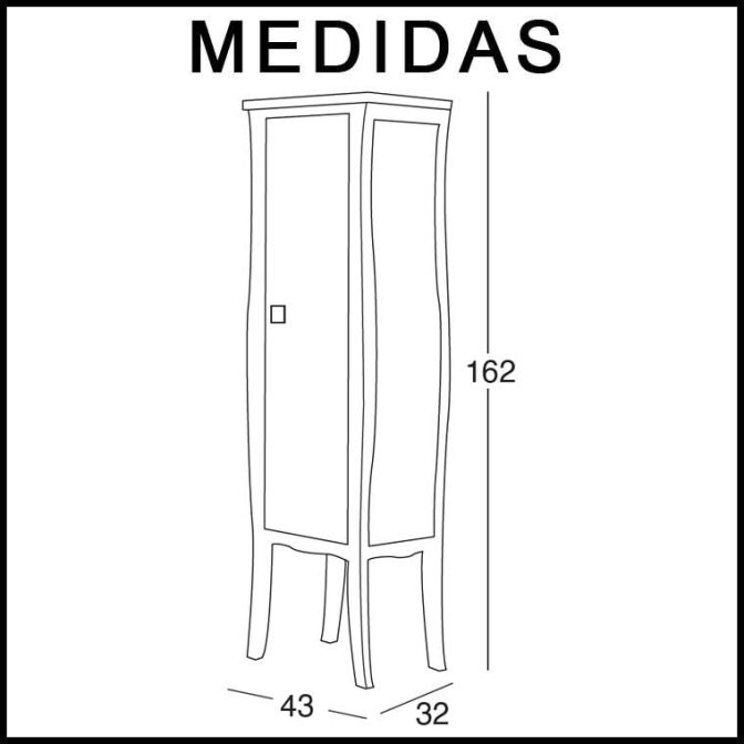 Medidas Mueble Auxiliar Baño Armario de Pie Araceli