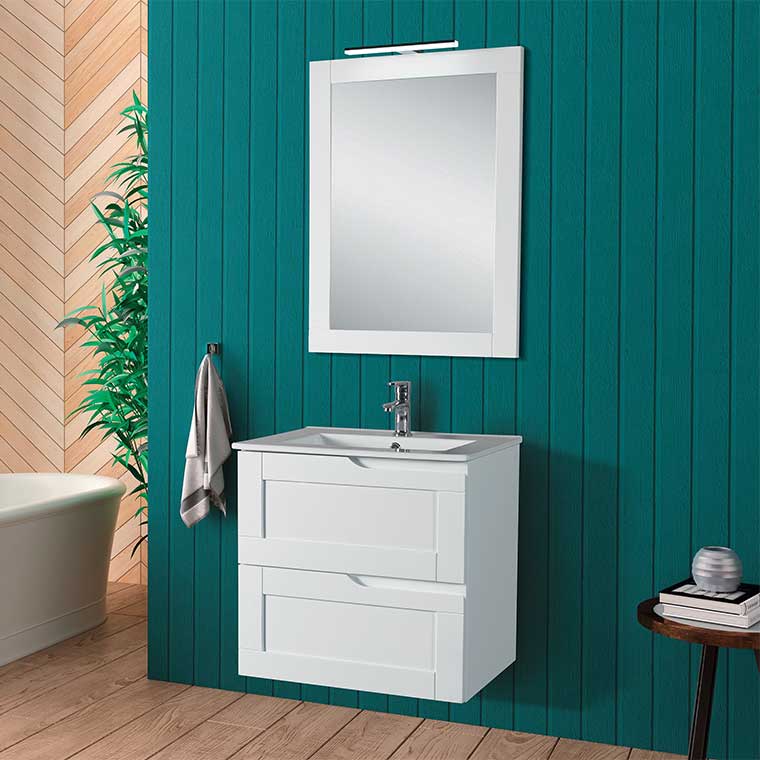 ▷ Mueble de Baño Alba 60 cm. 2 cajones, Mudeba